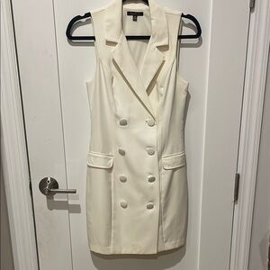 City Studio Ivory Double-Breasted Dress